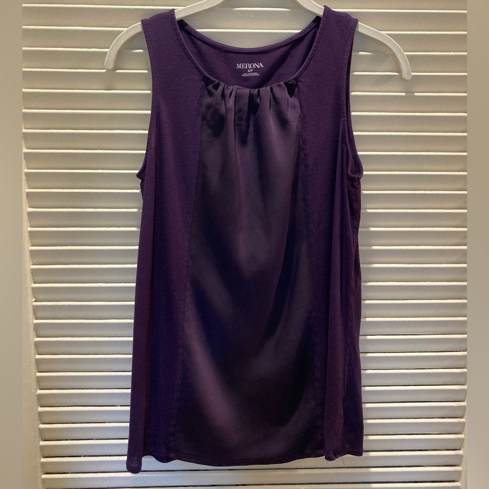 MERONA plum sleeveless tank sz S